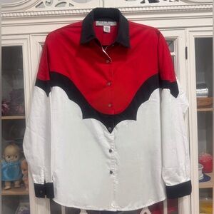 Vintage Adobe Rose Western Button-Up (1994)